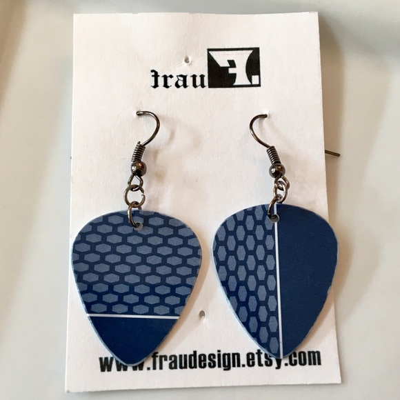 Frau Design Jewelry - Upcycled Guitar Pick Earrings
